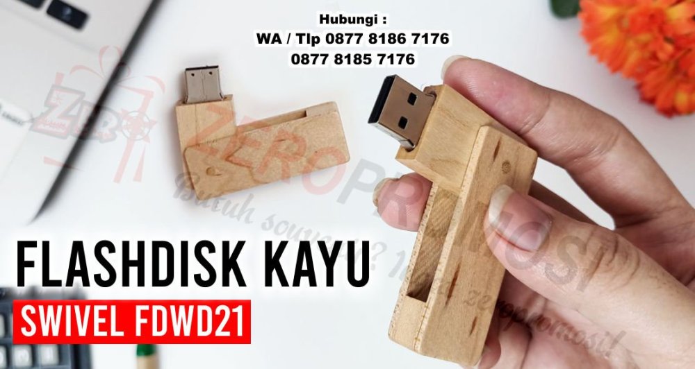 Souvenir Flashdisk Kayu Swivel - USB Wood Swivel FDWD21.jpg