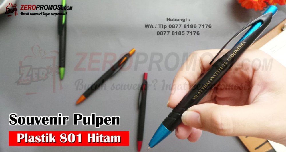 Souvenir Pulpen Plastik 801 Hitam – Pulpen Promosi.jpg