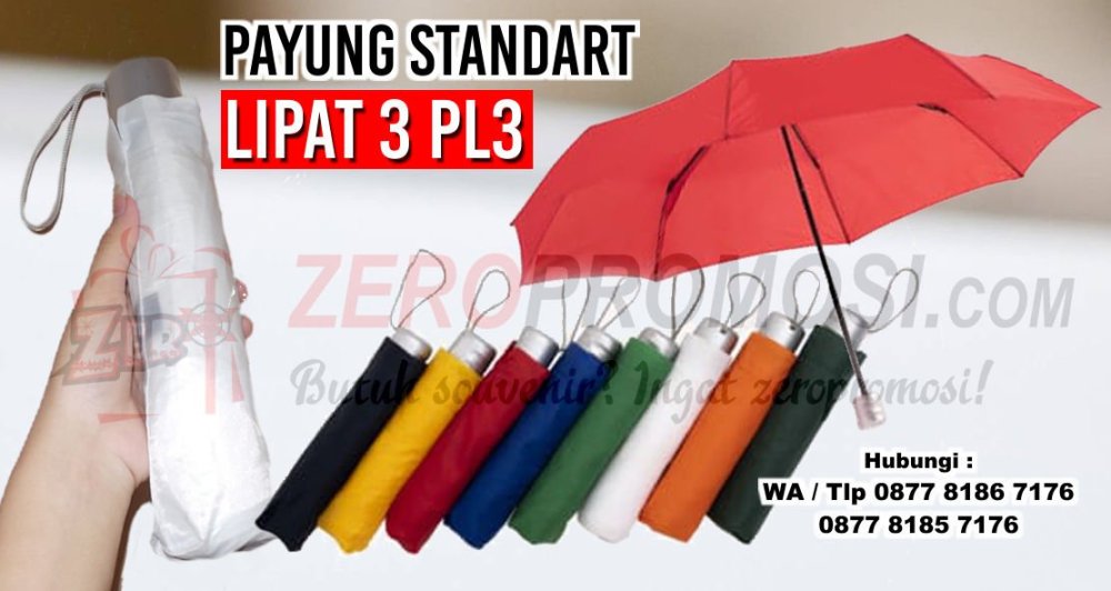 Souvenir Payung Standart lipat 3 PL3 Tanpa Lapis Silver - Payung promosi.jpg