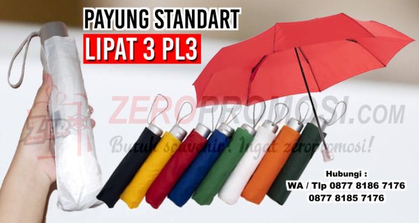 Souvenir Payung Standart lipat 3 PL3 Tanpa Lapis Silver - Payung promosi.jpg