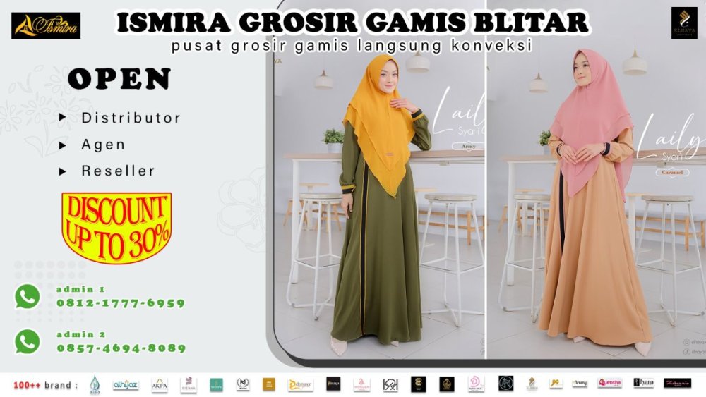 Open Reseller!! WA 0857 4694 8099 Ismira Grosir - Toko Baju Muslim Wanita Original Terbaru Terlengkap Di Blitar.jpg