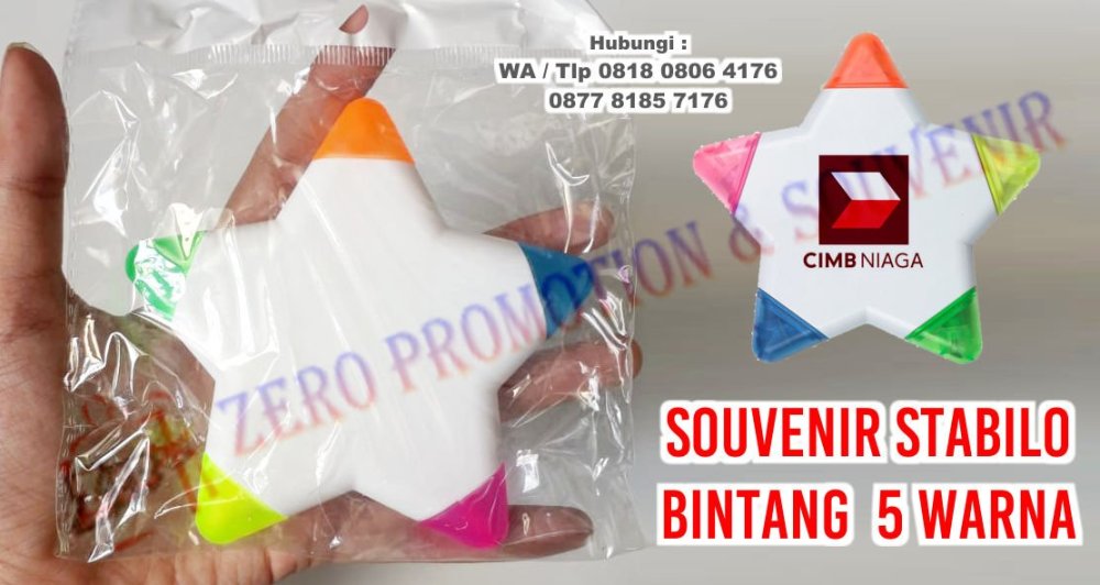 Jual stabilo bintang  5 Warna.jpg