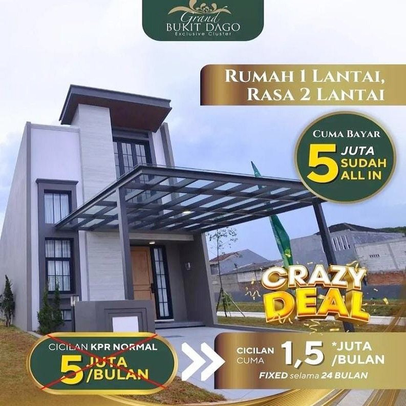 Rumah Baru Konsep Green Living Dekat BSD Dalam Cluster di Grand Bukit Dago Gunung Sindur Bogor Hanya Dengan Bayar 5 Juta ALL IN