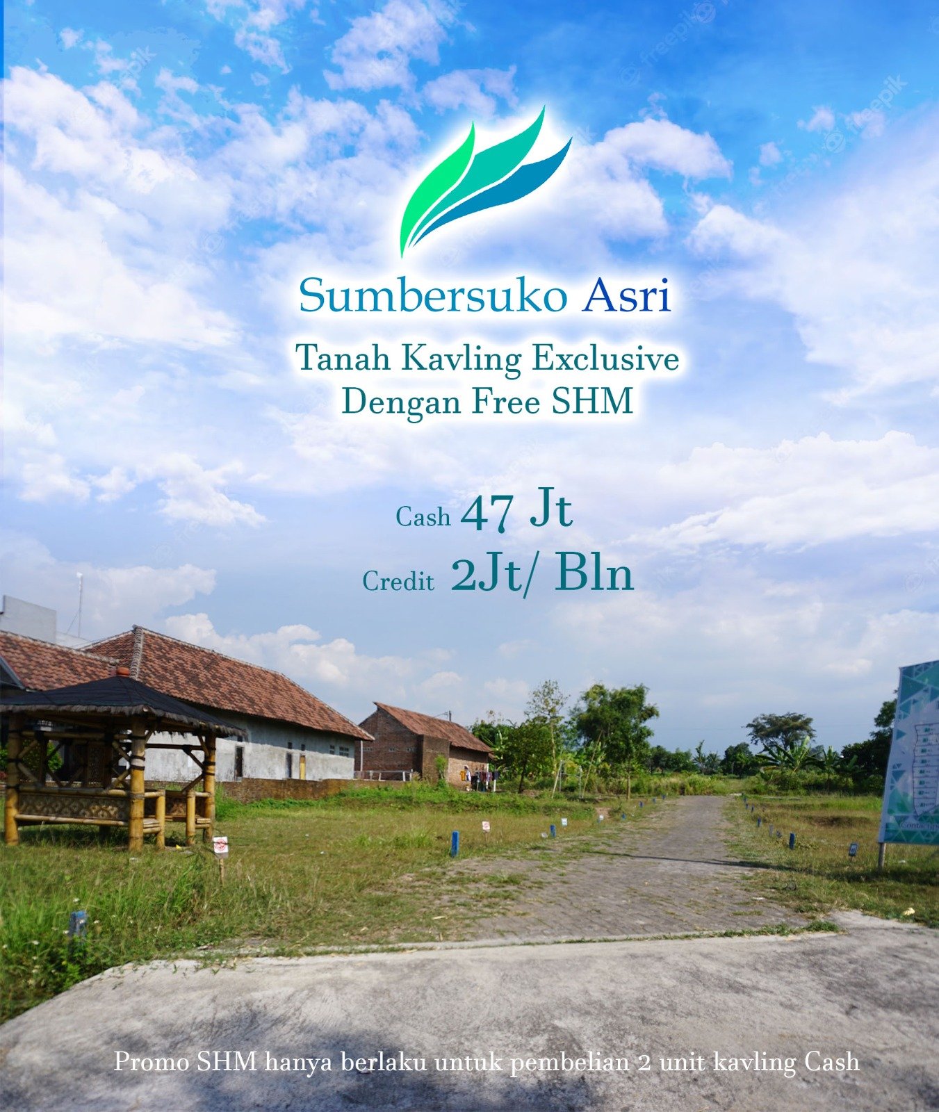 Tanah Kavling Villa Sumbersuko Asri: DP Ringan hanya 25JT, Bonus Sepeda Listrik Gratis