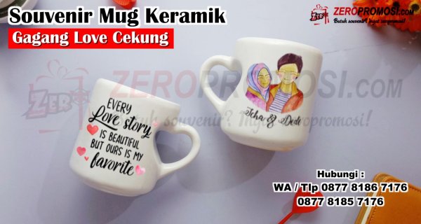 Produksi Souvenir Mug Gelas Keramik Unik Gagang Love Cekung Termurah.jpg