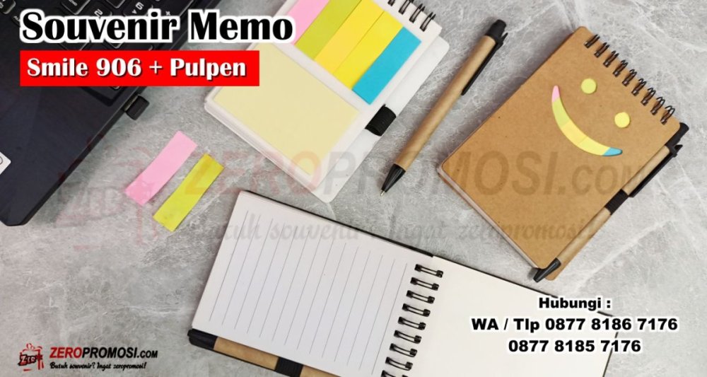 Souvenir Memo Smile Kertas Tempel Kode 906 Custom Logo.jpg