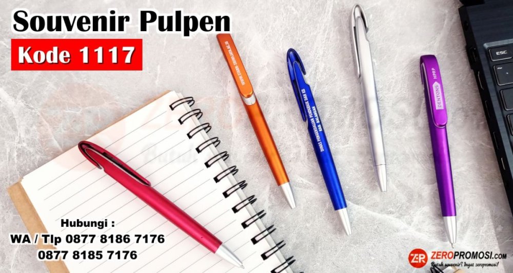 Souvenir Promosi Pulpen Plastik Eksklusif Kode 1117 Cetak Logo.jpg