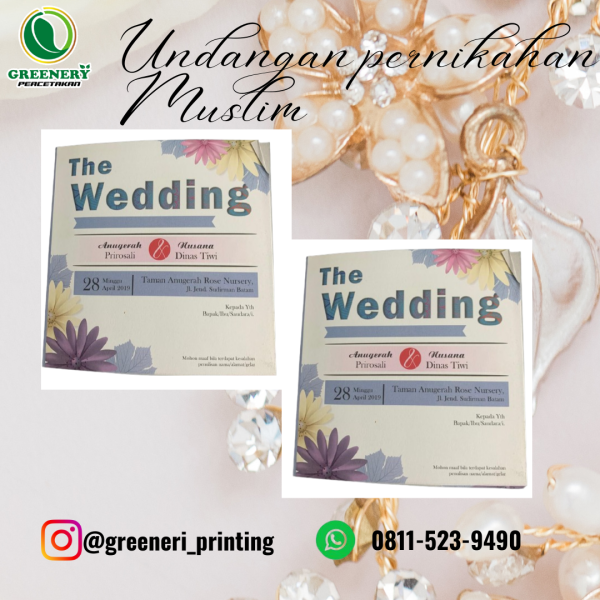 Greenery Cetak Undangan Nikah Muslim di Lamandau WA 0811 5239 490
