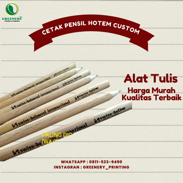 0811 5239 490 (WA) Cetak Pensil Hotel Custom dI Seruyan Termurah