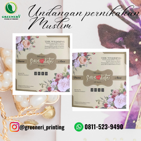 Greenery Cetak Undangan Nikah Muslim di Kuala Pembuang WA 0811 5239 490