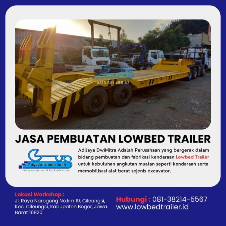 Workshop pembuatan lowbed trailer Bogor, Hubungi 081-38214-5567.jpg