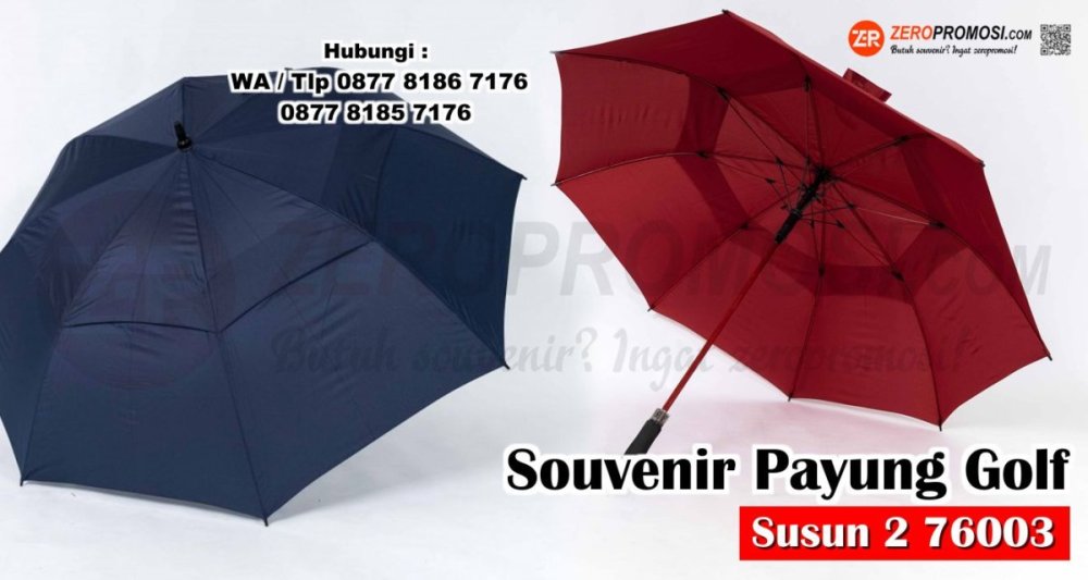 Jual Payung Golf Jumbo Semi Otomatis 76003 Premium Cetak Logo .jpg