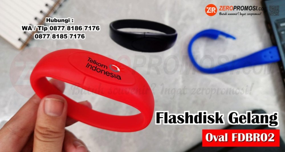 Jual USB Gelang Oval FDBR02 Flashdisk Rubber Cetak Logo.jpg