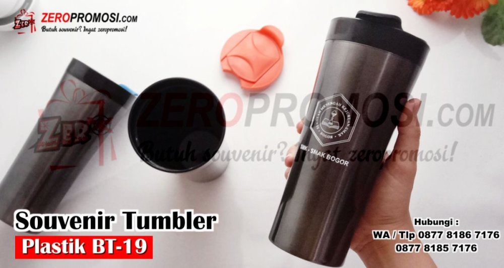 Souvenir Promosi Tumbler Botol Minum Plastik BT-19 Cetak Logo.jpg