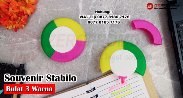 Souvenir Stabilo Bulat Set Highlighter 3IN1 Custom Logo.jpg