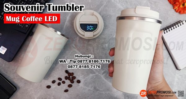 Souvenir Travel Mug Tumbler Termos Coffee LED Vacuum Cup Promosi.jpg