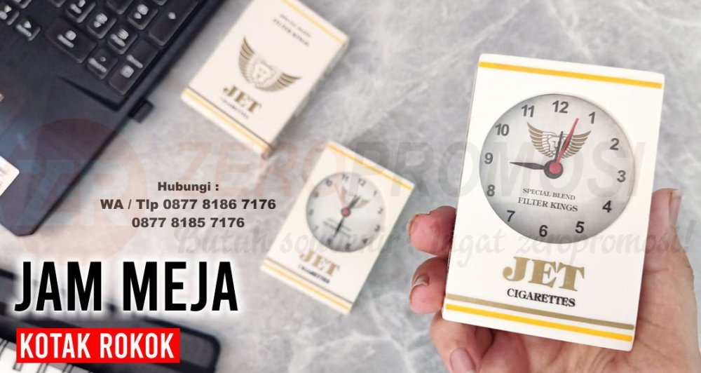 Jual Souvenir Jam Meja bentuk Kotak Rokok - Jam Meja Promosi 050.jpg