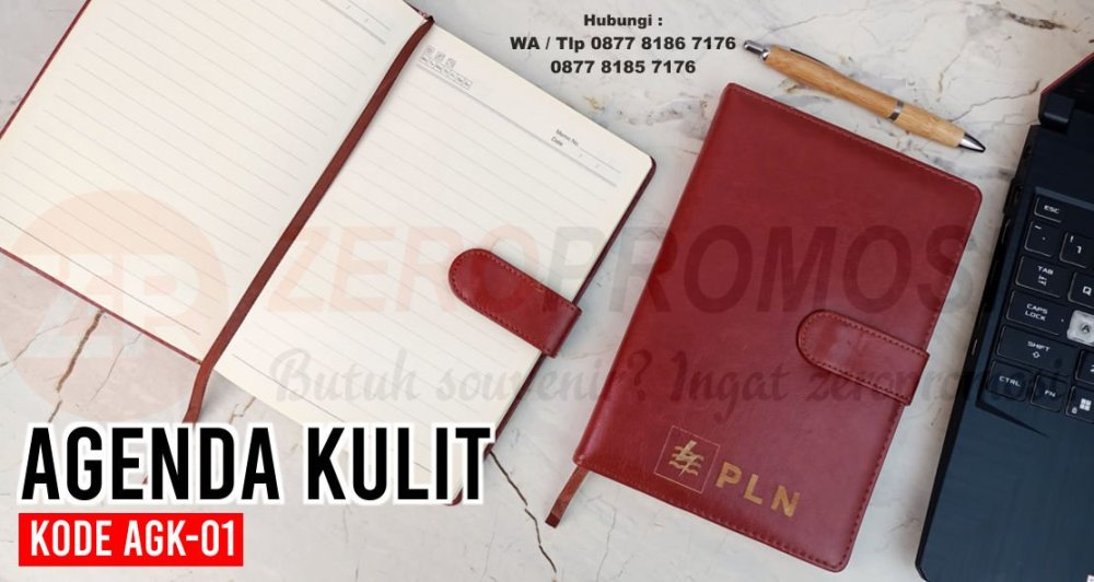 Souvenir Agenda Kulit Promosi kode AGK-01 CUSTOM logo.jpg