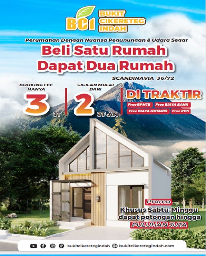 Jual Rumah Baru di Perumahan Bukit Cikereteg Indah Bogor Dekat RSUD Ciawi, Pasar Cikereteg, Tol Jagorawi, SMAN 1 Ciawi, MNC Land Lido, Exit Tol Bocimi