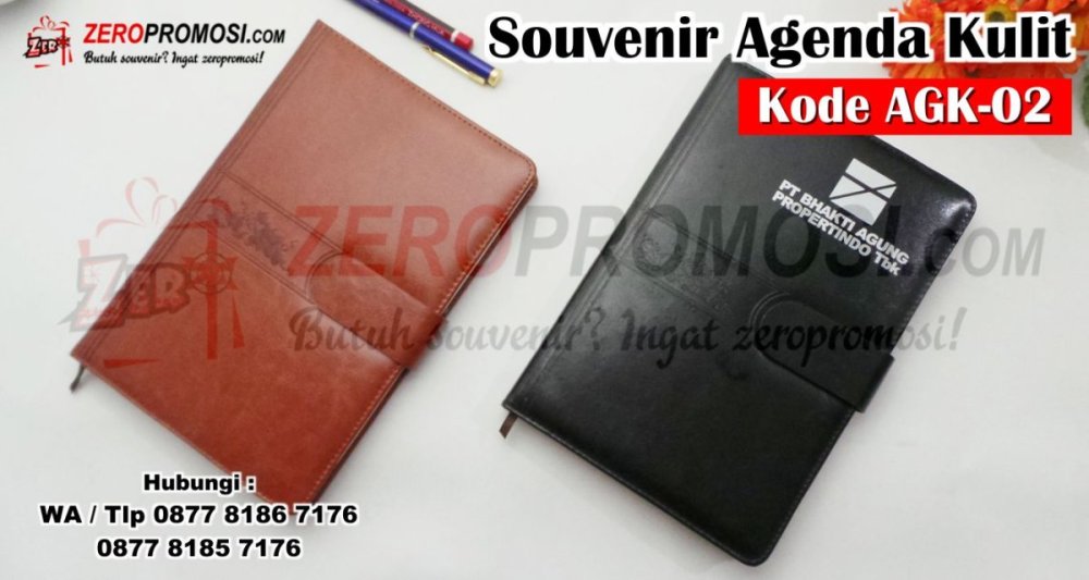 Jual Souvenir Kantor Eksklusif Buku Agenda Kulit AGK-02 Custom Logo.jpg