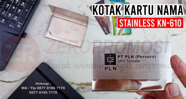 Souvenir Kotak kartu nama stainless KN-610 custom logo.jpg