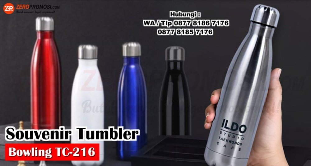 Souvenir Tumbler Stainless Vacuum Bottle Bowling TC-216 Custom Logo.jpg