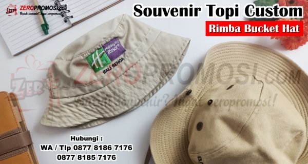 Souvenir Bucket Hat Topi Rimba Kekinian Keren Bisa Custom Logo Murah.jpg