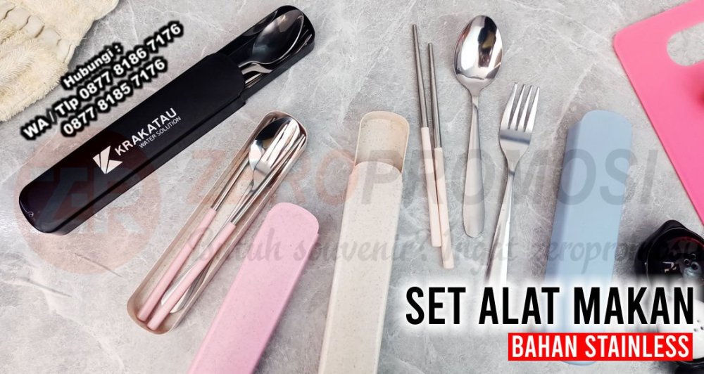 Souvenir Set Alat Makan Bahan Stainless Custom logo 1.jpg