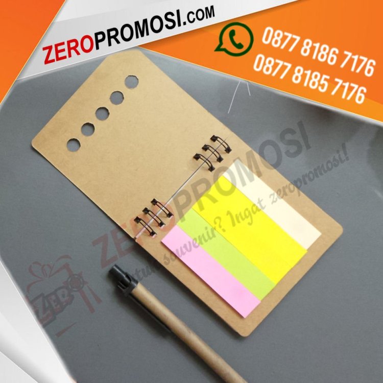 Souvenir Kantor Murah Notebook Mini + Post It N-812 Cetak Logo 8.jpg