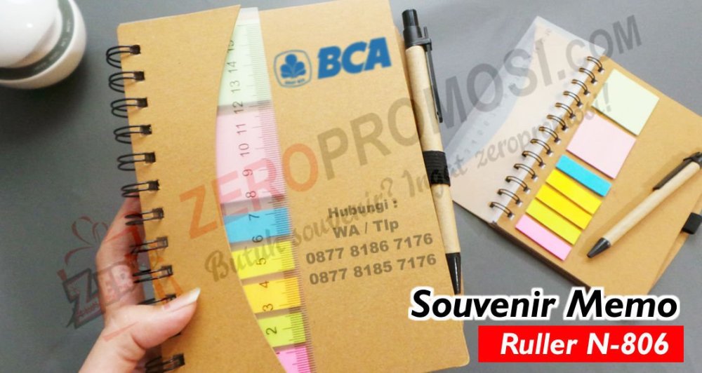 Souvenir Memo Promosi Notebook Ruler + Post It (N-806).jpg