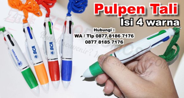 jual Souvenir Pulpen Promosi Isi 4 warna Tali - Pulpen murah.jpg