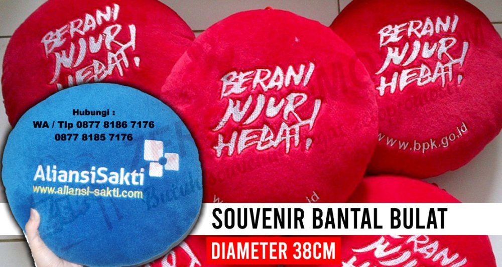 Jual Souvenir Bantal Bulat Diameter 38cm Custom.jpg