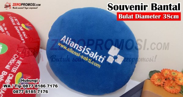Souvenir Bantal Bulat Diameter 38cm Custom Design Murah.jpg