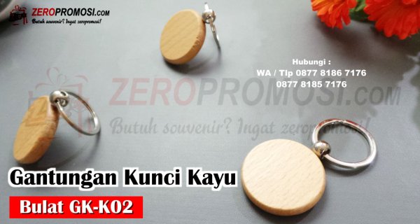 Jual Souvenir Promosi Gantungan Kunci Kayu Kode GK-K02 Bulat.jpg