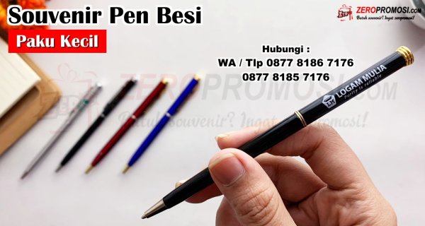 Souvenir Eksklusif Pen Paku Kecil Besi Cetak Logo – Pulpen Besi Murah.jpg