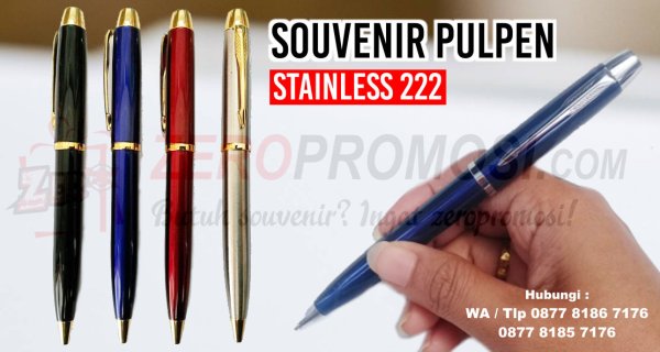 Souvenir pulpen stainless 222 - pen besi promosi murah.jpg