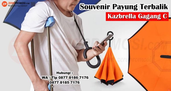 Souvenir Payung Terbalik Kazbrella Gagang C Car Sun Protector Custom.jpg