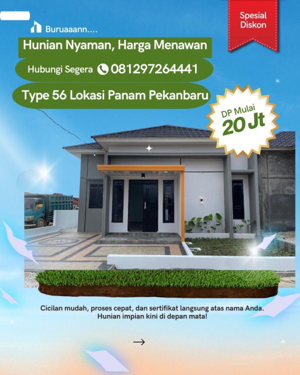 Dijual Rumah Murah dekat Rumah Sakit di Pekanbaru.jpg