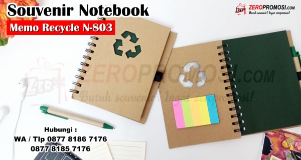 Souvenir Custom Buku Memo Recycle Unik Kode N-803 Include Pulpen.jpg