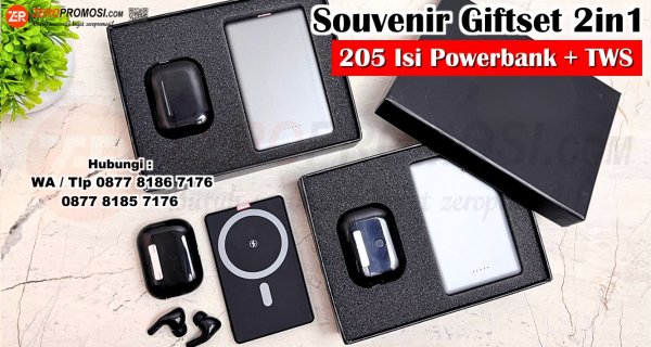 Corporate Gift Set 2IN1 Eksklusif Isi Powerbank + TWS Kode 205.jpg