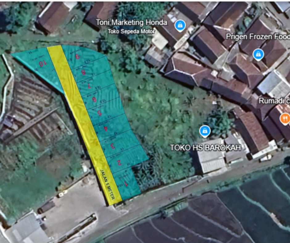 Tanah Pekarangan Candi Wates, 0 Jalan Desa, View Sawah! Hanya 80 Jutaan!