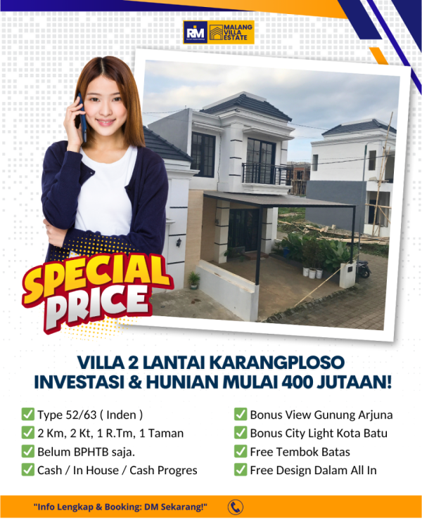 Villa 2 Lantai All In, Legalitas Aman dan Lingkungan Nyaman, WA 0812-5229-7830