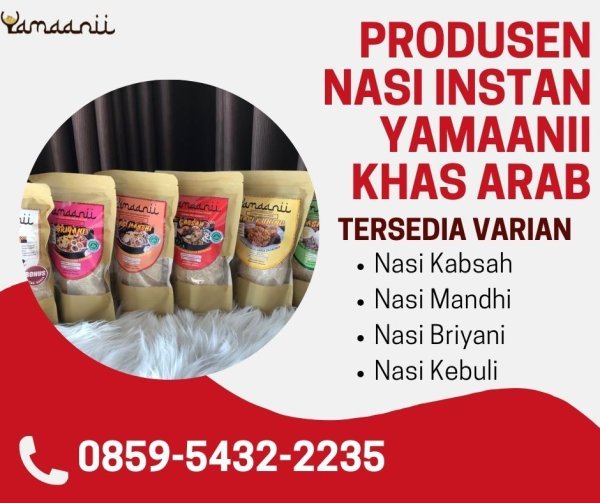 Nasi Instan Yamaanii: Nasi Basmati dengan Bumbu Khas Arab, Siap Disajikan!,ORDER https://wa.me/62881026529387