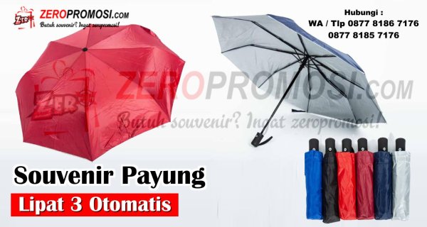Sedia Payung Lipat 3 Otomatis Lapis Silver Bisa Cetak Logo Murah.jpg