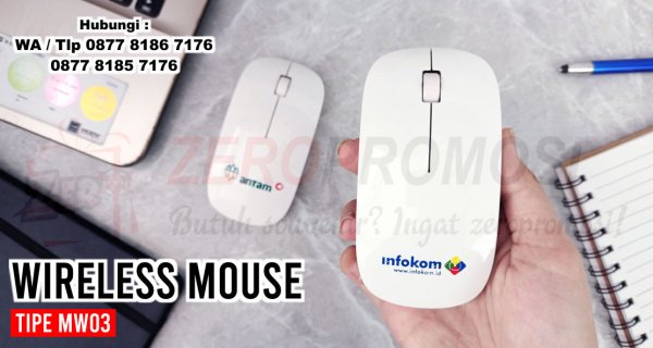 Souvenir mouse promosi Glossy White tipe MW03.jpg