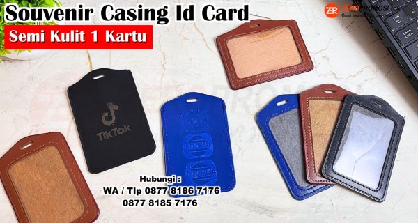 Jual ID Card Holder Kulit Premium Kapasitas 1 Kartu Cetak Logo.jpg
