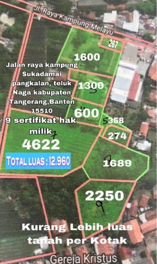DIJUAL TANAH DI TELUKNAGA TANGERANG