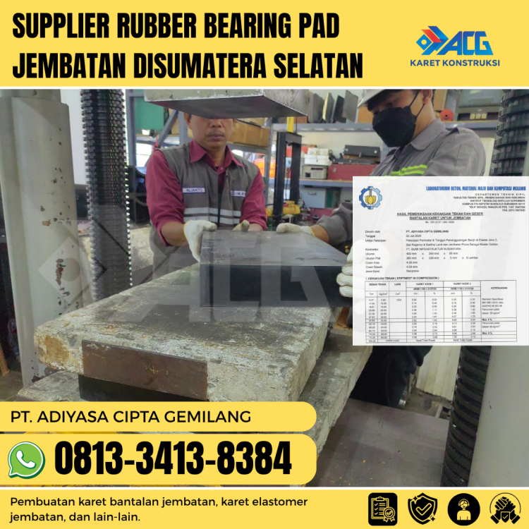 Supplier rubber bearing pad jembatan disumatera selatan.png