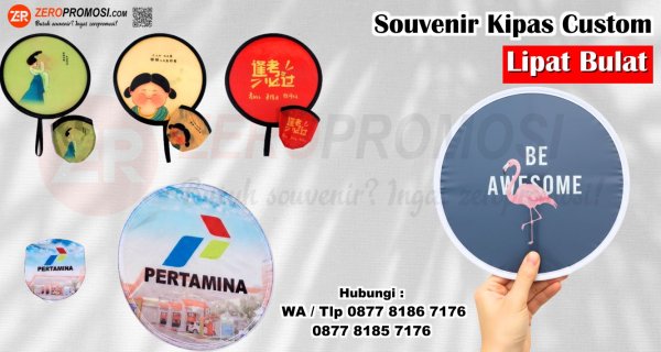 Frame utama Kipas Praktis Lipat Bulat Printing Cetak Logo Promosi A.jpg