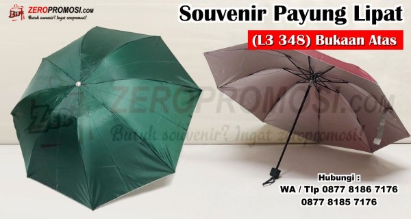 Jual Payung Lipat 3 Promosi Lapis Silver (L3 348) Termurah Cetak Logo.jpg
